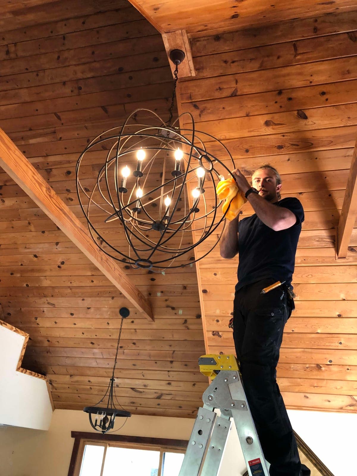 Chandelier Install in Oceanside, California