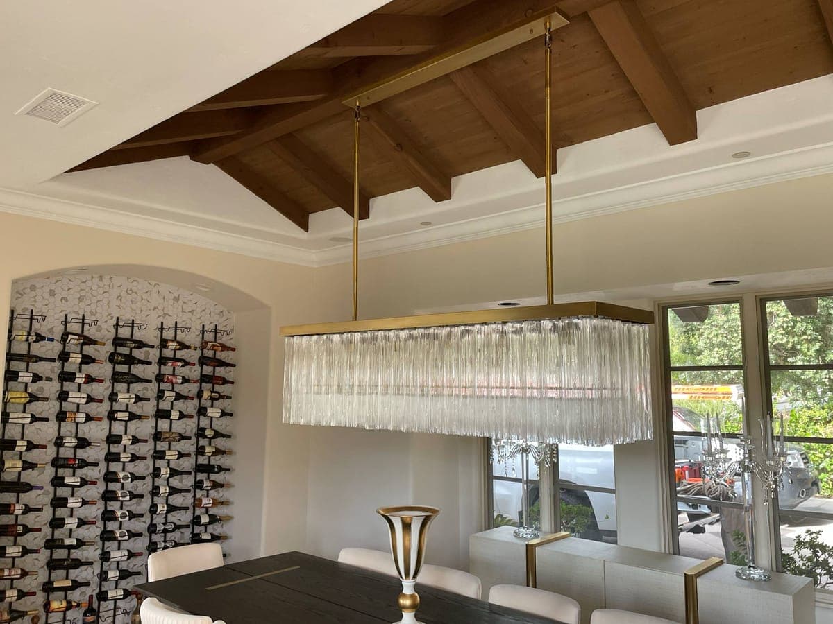 Luxury Chandelier Installation in Encinitas, California