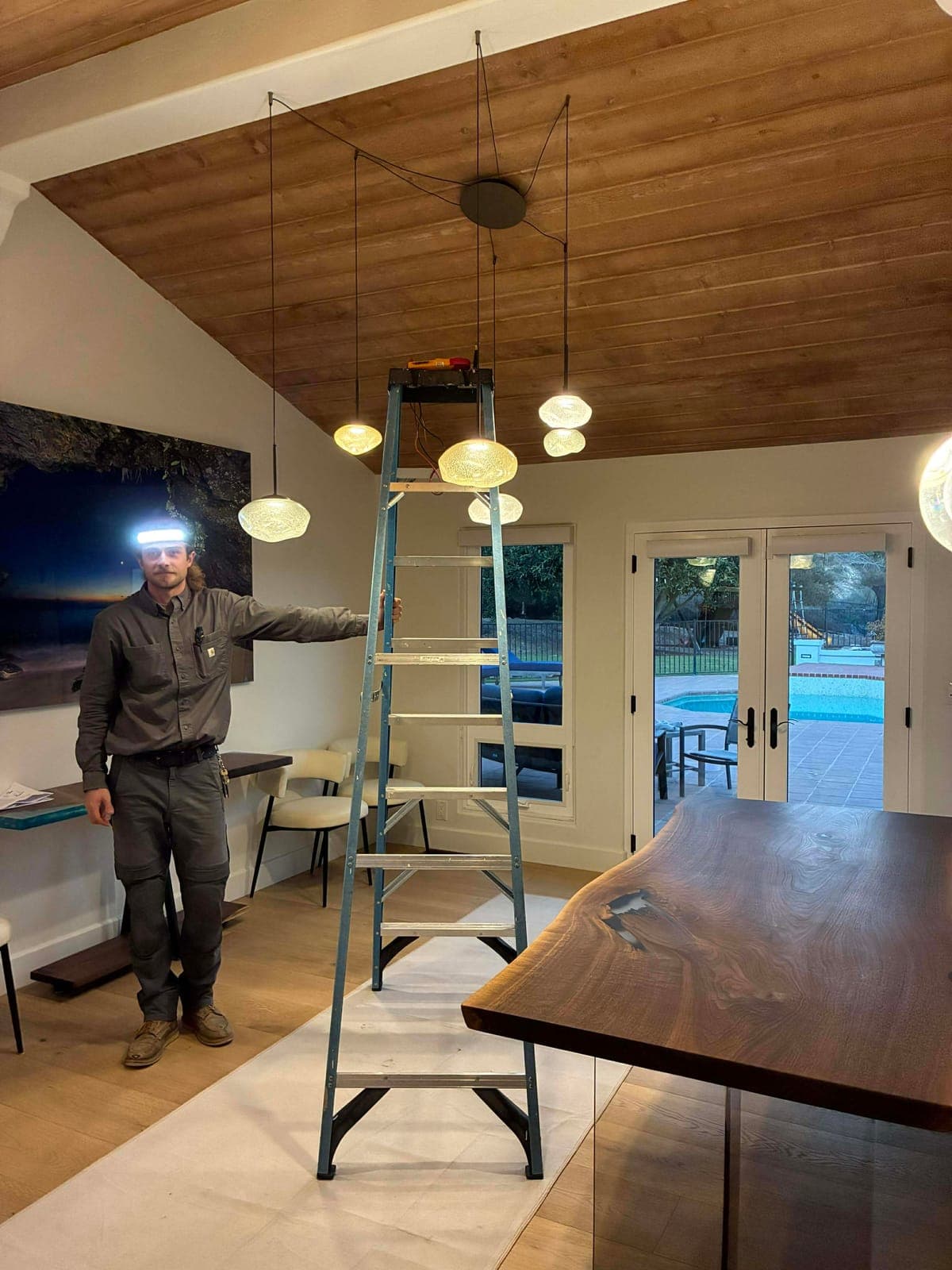 Pendant Lighting Install in Rancho Santa Fe, California